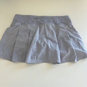 Lululemon Women's Pace Rival Skort 6 active workout light gray tennis